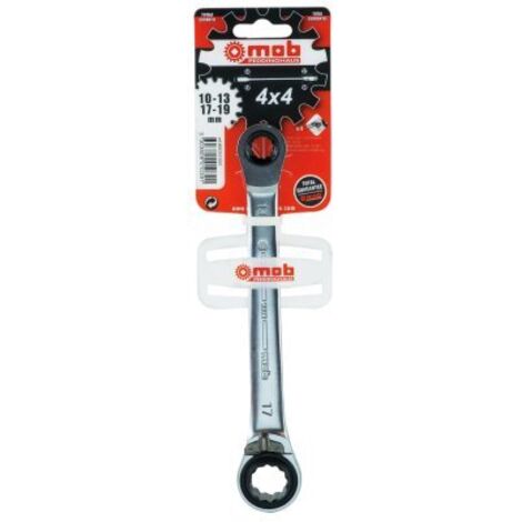 Clé a cliquet 4x4 (4 dimensions 1 clé) 10-13-17-19mm MOB OUTILLAGE (1/2)