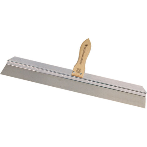 Couteau à enduire – Lame inox trempé 0,6 mm, largeur 50 cm – Poignée bois certifié PEFC ergonomique – Outil professionnel pour application d’enduit, grandes surfaces et finitions