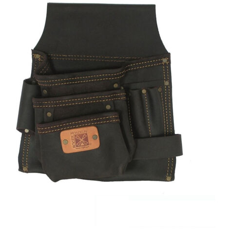 Mob Mondelin – Poche simple en cuir velours – 6 poches – Rivets résistants – Porte marteau et support équerre inclus (1/2)