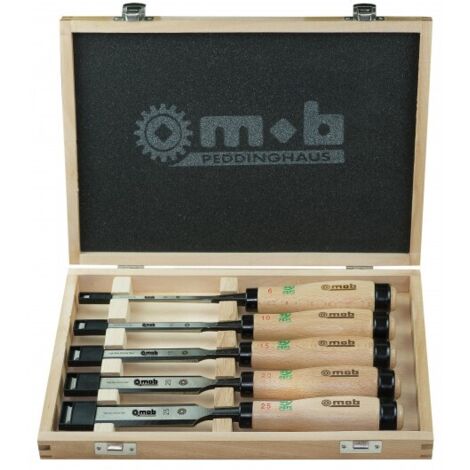 Coffret de 5 ciseaux de sculpteur bois 6 à 25mm MOB