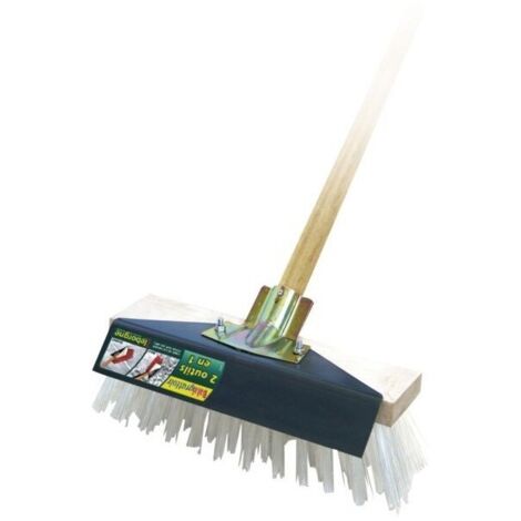 Leborgne – Balai grattoir en acier trempé 32 cm – Pour chantiers humides et terrains accidentés – 157102