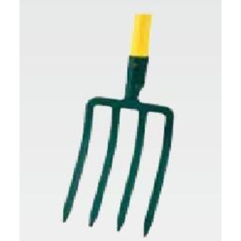 Leborgne – Fourche à bêcher pro 4 dents triangulaires 11mm – Manche pomme Novagrip 100cm – Pour sols durs et terrains accidentés