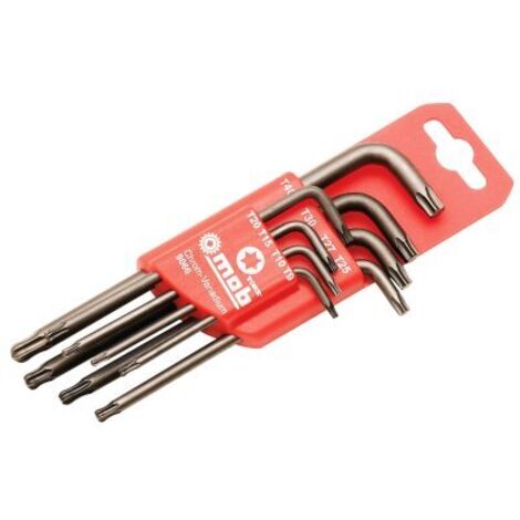 Étui de 8 clés mâles Torx sphériques, diamètre T9 à T40 - MOB