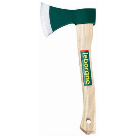 Leborgne – Hachette 0,8 kg – Manche en bois galbé pour confort – Lame en acier forgé 12,5 cm – Coupe précise pour branches et bois dur (1/4)