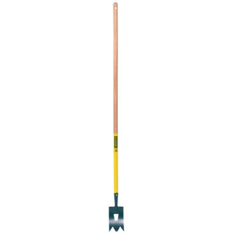 Leborgne – Binette trident NaturOvert – Manche en bois 150cm PEFC – Lame tuilée affûtée pour désherbage intensif – Confort d'utilisation