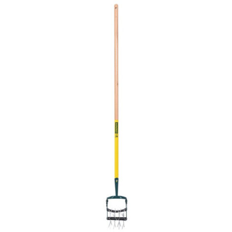 Leborgne – Grattoir oscillant NaturOvert – Lame affûtée articulée – Manche bois 150cm – Éperons en acier – Pour affiner la terre