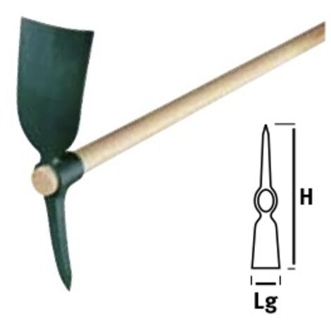 Leborgne – Pioche de cantonnier 2 kg – Douille ronde 47 mm – Longueur 15 cm – Pour sols durs et travaux de terrassement
