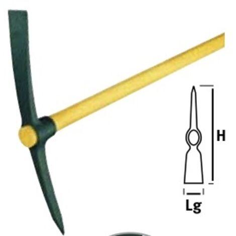 Leborgne – Pioche terrassier douille ronde 2 kg – Longueur 55 cm – Pour dépierrer et dessoucher – Outil efficace pour terrassement