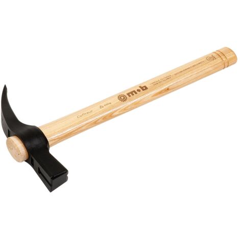 Mob Outillage – Marteau de coffreur 600g – Manche en frêne léger et ré-emmanchable – Tête forgée pour résistance à l'usure – Zone de frappe précise (1/2)