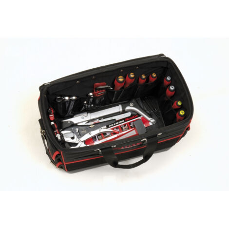 Mob Outillage – Trousse à outils garnie 40 outils – Sac à outils 440x250x360mm – Base étanche – Toile 600 deniers résistante à l'usure (1/5)