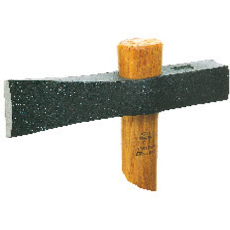 Têtu de maçon – 2,6 cm – Manche en frêne certifié PEFC – Tête creuse et panne horizontale “taillant en long” – Acier trempé haute résistance 52-58 HrC