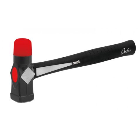 Marteau duo embout tpe rouge manche carbon Ø 40 - MOB - 0390409701