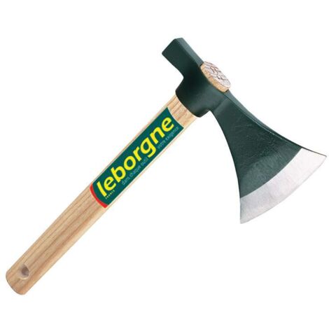 Leborgne – Hachette manche droit en acier forgé 0.8 kg – Longueur lame 12 cm – Coupant optimisé pour bois dur – 201071
