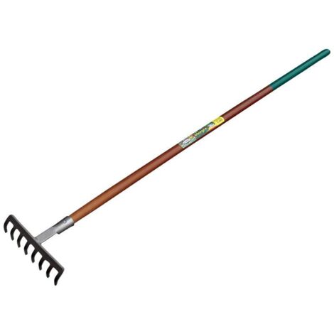 LEBORGNE Râteau 8 dents courbes Compact - manche bois 130 cm certifié PEFC 100%