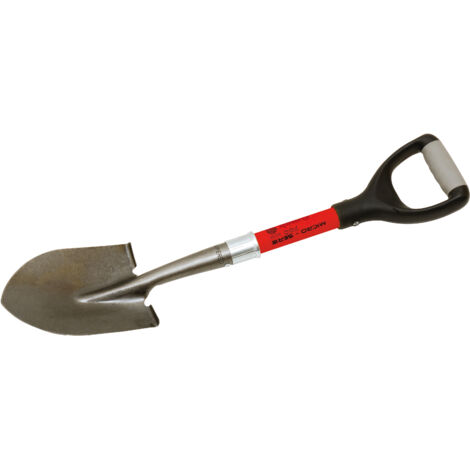 Pelle micro multifonction 70 cm – Manche court pour accès facile – Ame en fibre de verre – Outil polyvalent pour bricolage, jardinage et travaux exigeants