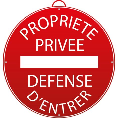 Mondelin – Panneau de signalisation propriété privée 28 cm – Plastique résistant aux intempéries – Fixation simple avec crochet – Pour chantiers extérieurs