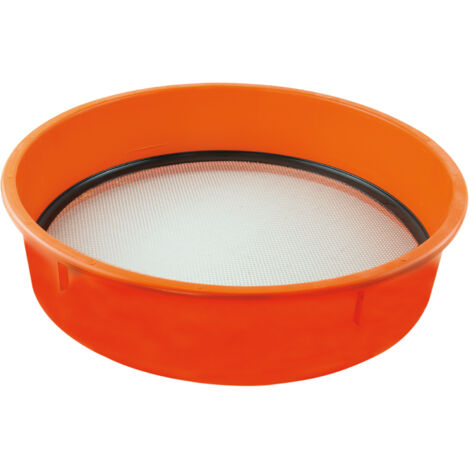 Tamis plastique Superchok Ø 45 cm – Grille n°4 en acier galvanisé – Monture en polystyrène choc – Profondeur 10 cm pour tamisage efficace