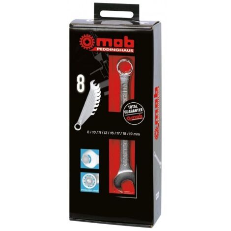 MOB - Jeu de clés mixtes en coffret carton - 8-10-11-13-16-17-18-19 mm (1/2)