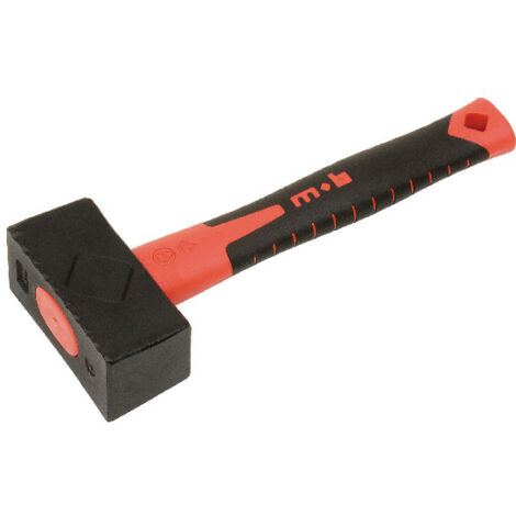 Massette 4U - Manche Nertech - 4 usages : Frapper, Râcler, Pointer, Trancher - Tête acier C45E haute résistance – Outil maçonnerie et chantier professionnel