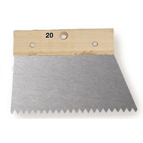 Mob Mondelin – Spatule à colle 20 cm – Dents larges pointues – Longueur 200 mm – Acier verni pour encollage de carreaux