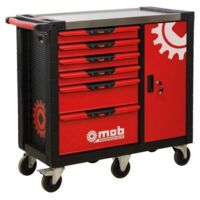 Mob Mondelin – Servante d'atelier XLINER 6 tiroirs – Armoire avec 173 pièces – Charge 1000 kg – Plateau acier inoxydable – Côtés perforés pour accessoires