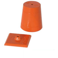 Mondelin – Plomb de maçon avec plaquette – Acier C45 – Corps conique 56mm – Pour verticalité précise en maçonnerie et charpente