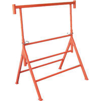 Tréteau professionnel réglable en métal – Poutre 110 cm – Hauteur de travail 83 à 133 cm – Charge max 1000 kg (paire) – Pliant, robuste, compatible garde-corps et porte-outils