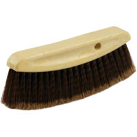 Mondelin – Brosse à épousseter manche bois 21 cm – 4 rangs – Poignée bois naturel Vinyle fleuré – Sortie 47 mm – 190 g