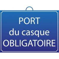 MONDELIN - Panneau de signalisation "port du casque obligatoire"