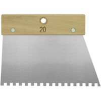MONDELIN - Spatule à colle 20 cm dents carrées - 200 mm - 6x6x6 mm