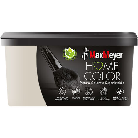 MaxMeyer Idropittura Colorata Superlavabile per Interni, Luna, 2.5L
