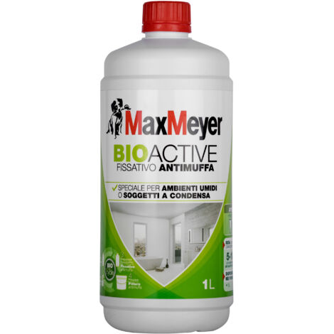 MaxMeyer BIOACTIVE, Fissativo Antimuffa all'Acqua per Interni, Incolore, 1L