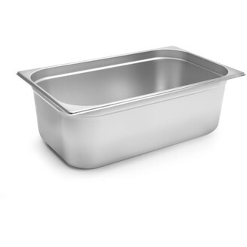 Recipiente Gastronorm GN 1/4 De Acero Inoxidable - Medidas 265x160x155 Mm, Capacidad 4 Litros, Apto Para Lavavajillas