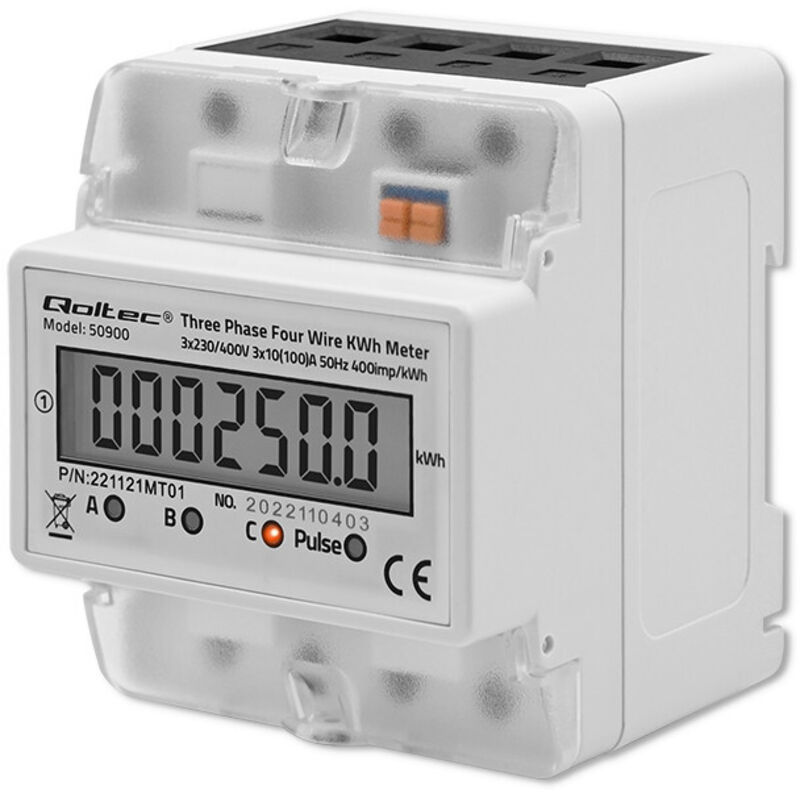 Jadehshay Medidor De Consumo Eléctrico Monofásico 5(80)A: Instalación Riel DIN Con Pantalla LCD Retroiluminada