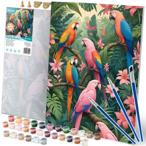 Ravensburger CreArt – Pintura Por Números De Loros Coloridos Para Niños A Partir De 9 Años