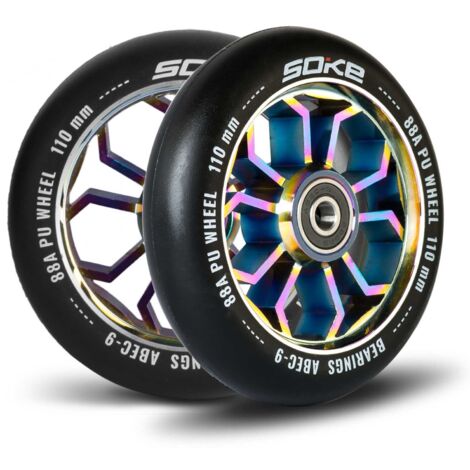 Ruedas De Repuesto Para Patinete Movino 110 Mm - Aluminio, Poliuretano De Alto Rebote, Soportan Hasta 100 Kg