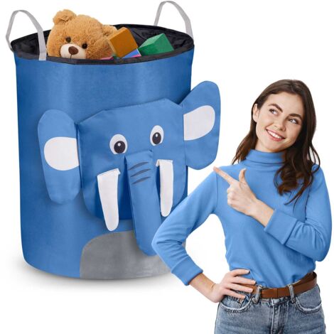 Cesta de juguetes Nukido - elefante azul (1/5)