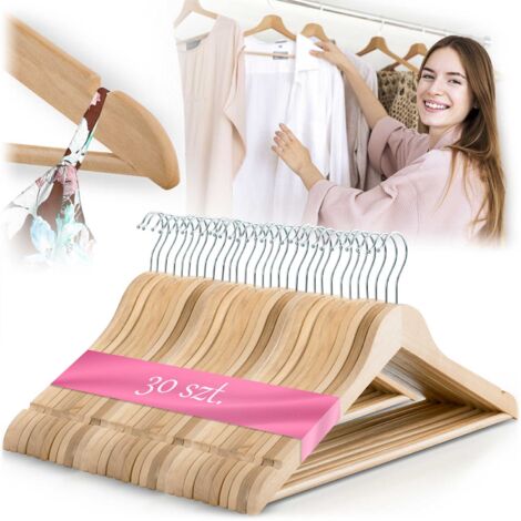 Perchas de madera 30 piezas MS-858 Massido (1/5)