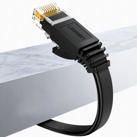 HB-DIGITAL 2m Cable De Red LAN Cable De Parche Plano Con Enchufe RJ45