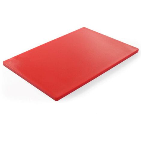 Tabla de cortar carne HACCP 600x400mm roja - Hendi 825617