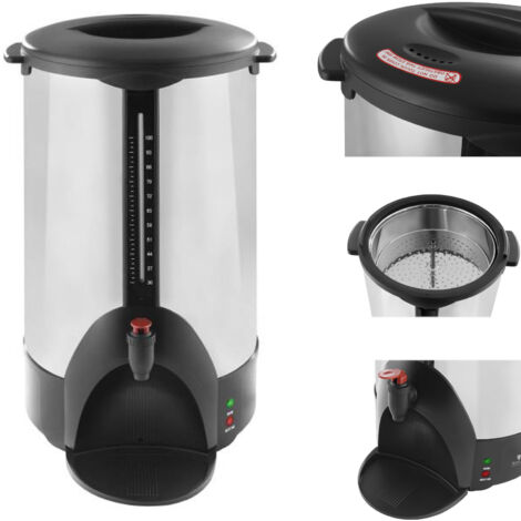 Cafetera y tetera de filtro, doble pared, acero, 230V, 16L (1/5)