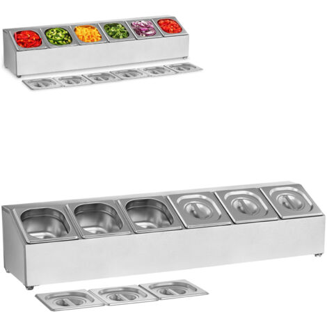 Soporte para cubetas. Inc. 6 GN 1/6 cubetas con tapa (1/5)