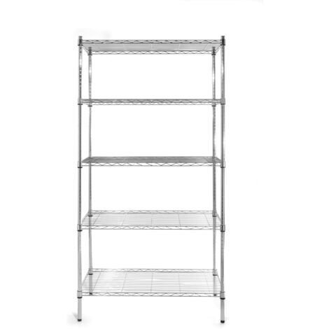 Estantería plegable con estantes de alambre ajustables - 5 estantes - Hendi 812204 (1/5)
