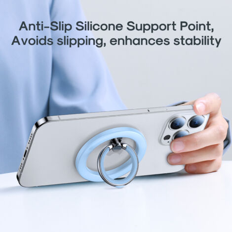 Soporte De Anillo Magnético Para Smartphone Con Placa De Metal Black