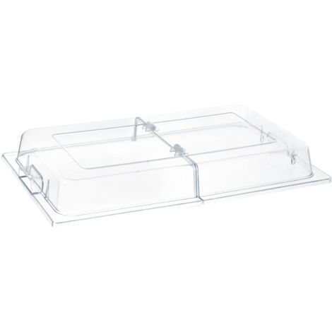 Tapa transparente con bisagras para exposición de alimentos GN1/1 - Hendi 427415