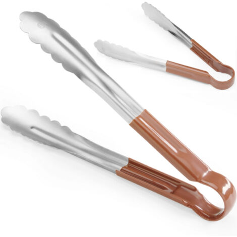 Pinzas para servir HACCP de 250 mm - Marrones - Hendi 171929