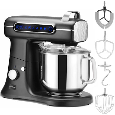 Amasadora planetaria Blackbolt de 7 l y 1500 W, color negro - Hendi 221570