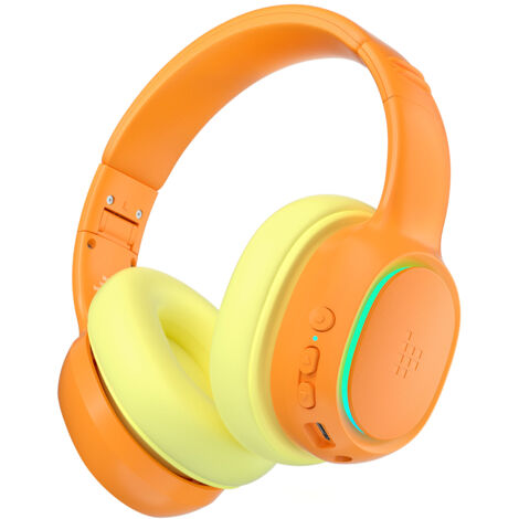 Auriculares inalámbricos KH03 ANC para niños, seguros y con control de volumen, color naranja (1/5)
