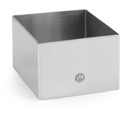Molde cuadrado para hornear pasteles y platos 80x80x(H)45mm Hendi 512173