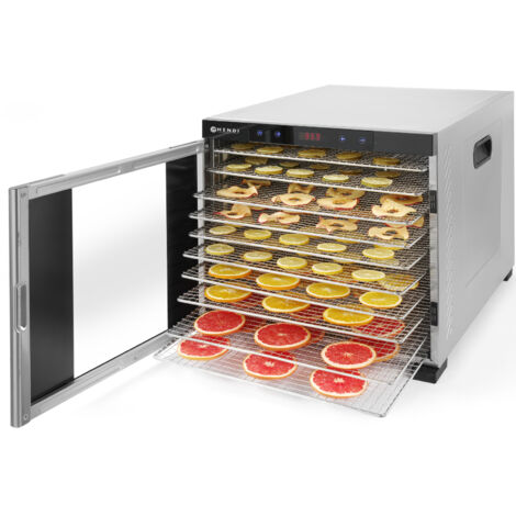 Secador de alimentos para setas, hierbas, frutas, 10 rejillas Profi Line Hendi 229026